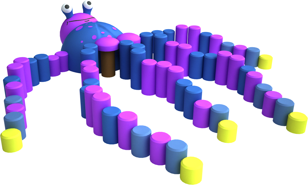 figura gumowa osmiornica