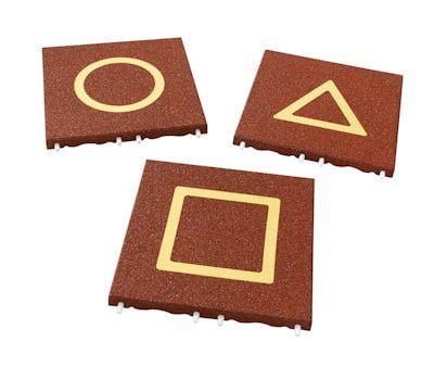 Płytki ozdobne 9 gumowe maty ozdobne plac zabaw geometria